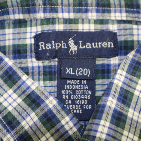 Vintage Ralph Lauren Boys Plaid Button Shirt - Picture 6 of 8